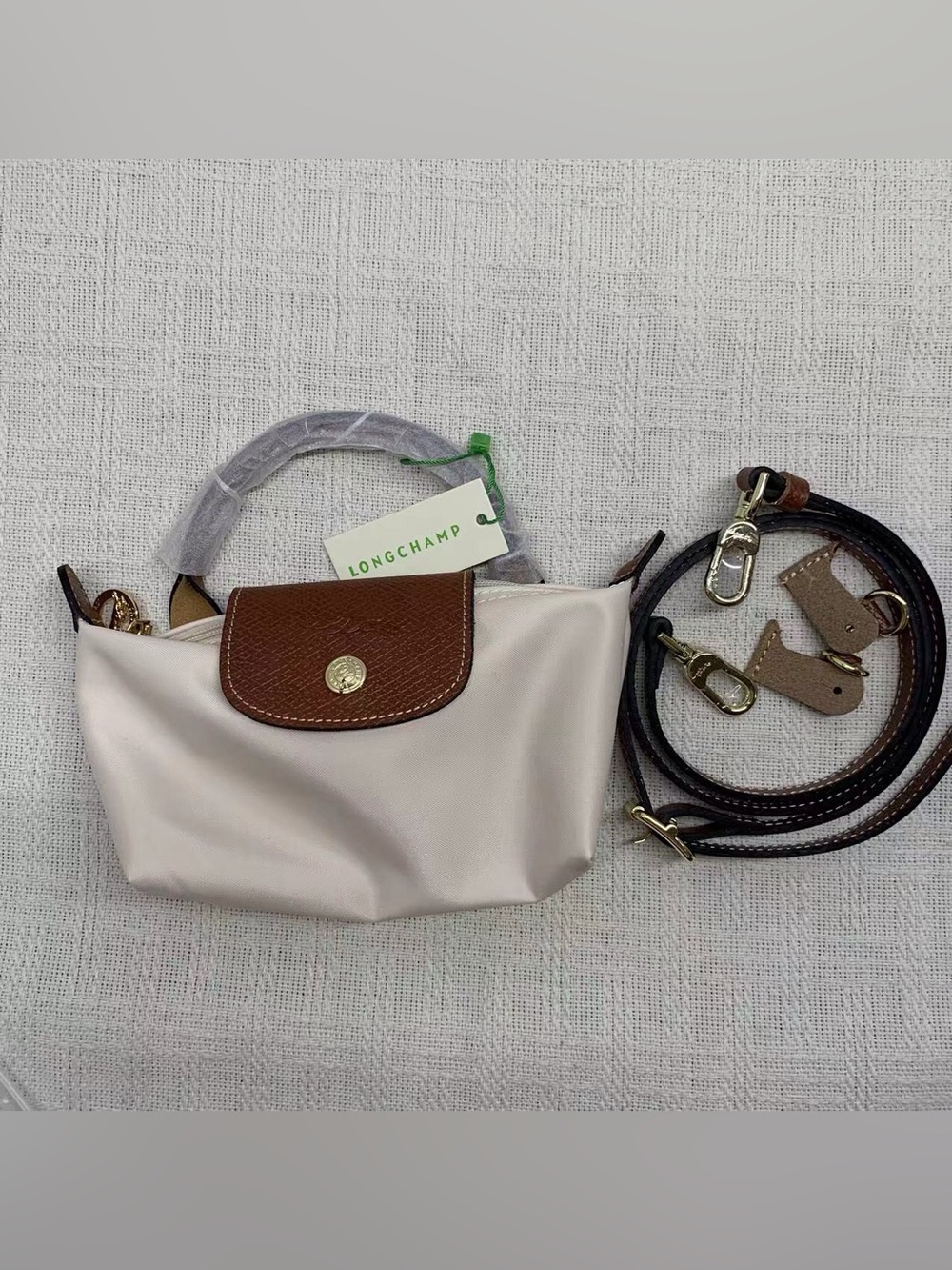 Longchamp Cream Mini Crossbody Bag